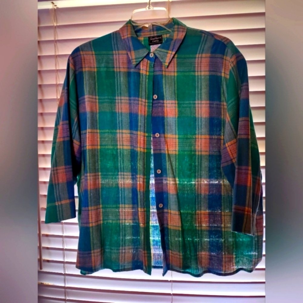 Southern Lady Button Front Shirt 2X